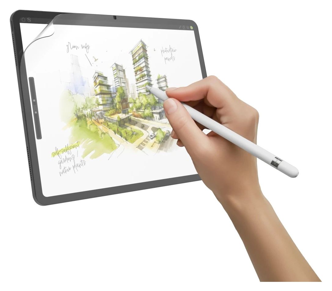 210951 Feels Like Paper Papierähnliche Schutzfolie für den Bildschirm aus PET Flexiglas 3H für Apple iPad 11 bis 27,9 cm (11")  (Transparent) 