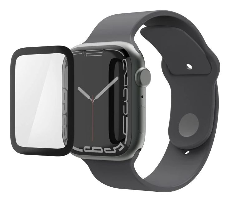 210968 Super Hybrid Displayschutz Apple Watch 11 (Schwarz, Transparent) 