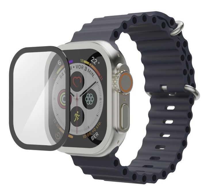 210969 Super Hybrid 49 mm Displayschutz Apple Watch Ultra 3 (Schwarz, Transparent) 