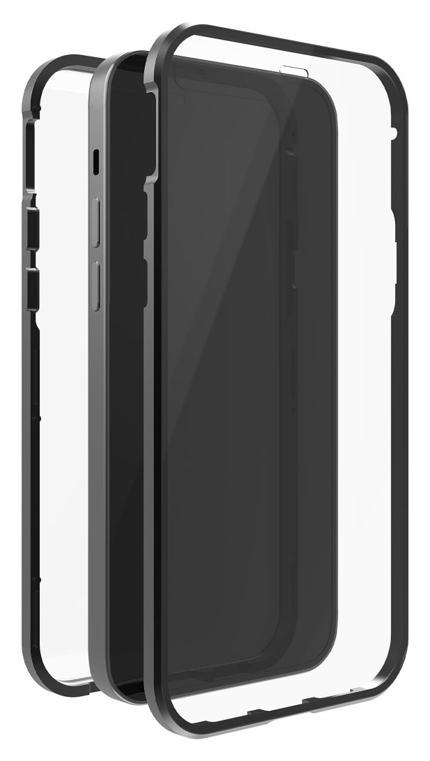 215190 360° Glass Cover für Apple iPhone 14 Pro Max (Schwarz, Transparent) 