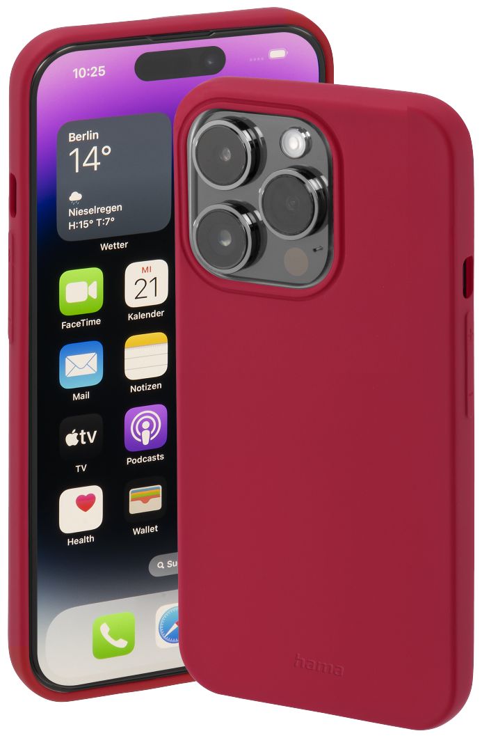 215526 Finest Feel Cover für Apple iPhone 14 Pro (Rot) 