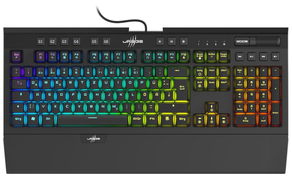 217825 uRage Exodus 900 Mechanical RGB-LED Gaming Tastatur (Anthrazit, Schwarz) 