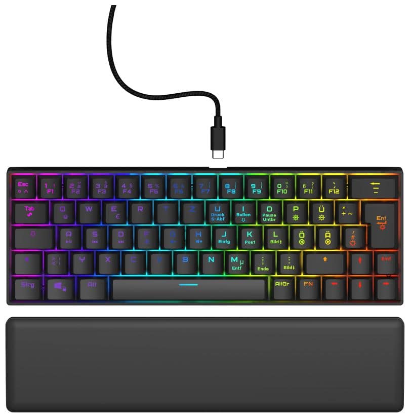 217828 Exodus 760 RGB-LED Gaming Tastatur (Schwarz) 