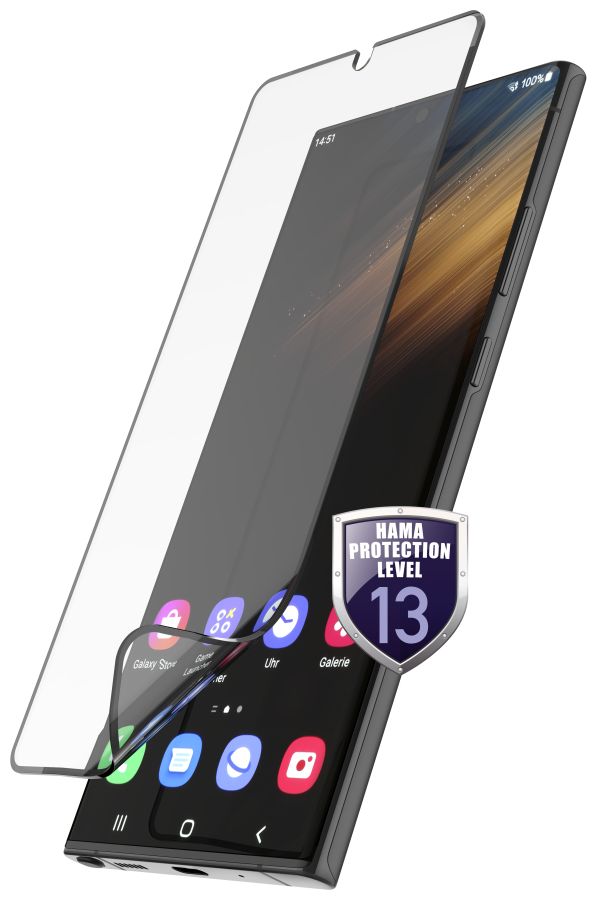 219879 Hiflex Eco Klare Bildschirmschutzfolie Kunststoff 9H für  Samsung Galaxy S23 Ultra Schlagfest, Kratzresistent, Schockresistent 