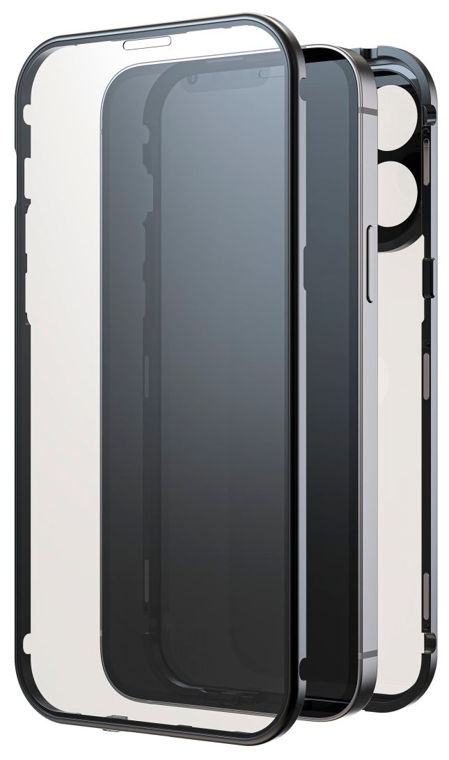 221285 360° Glass Cover für Apple iPhone 15  Pro Max (Schwarz) 