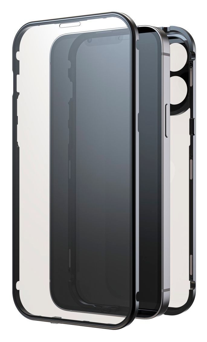 221285 360 Grad Glass Cover für Apple iPhone 15  Pro Max  (Schwarz) 