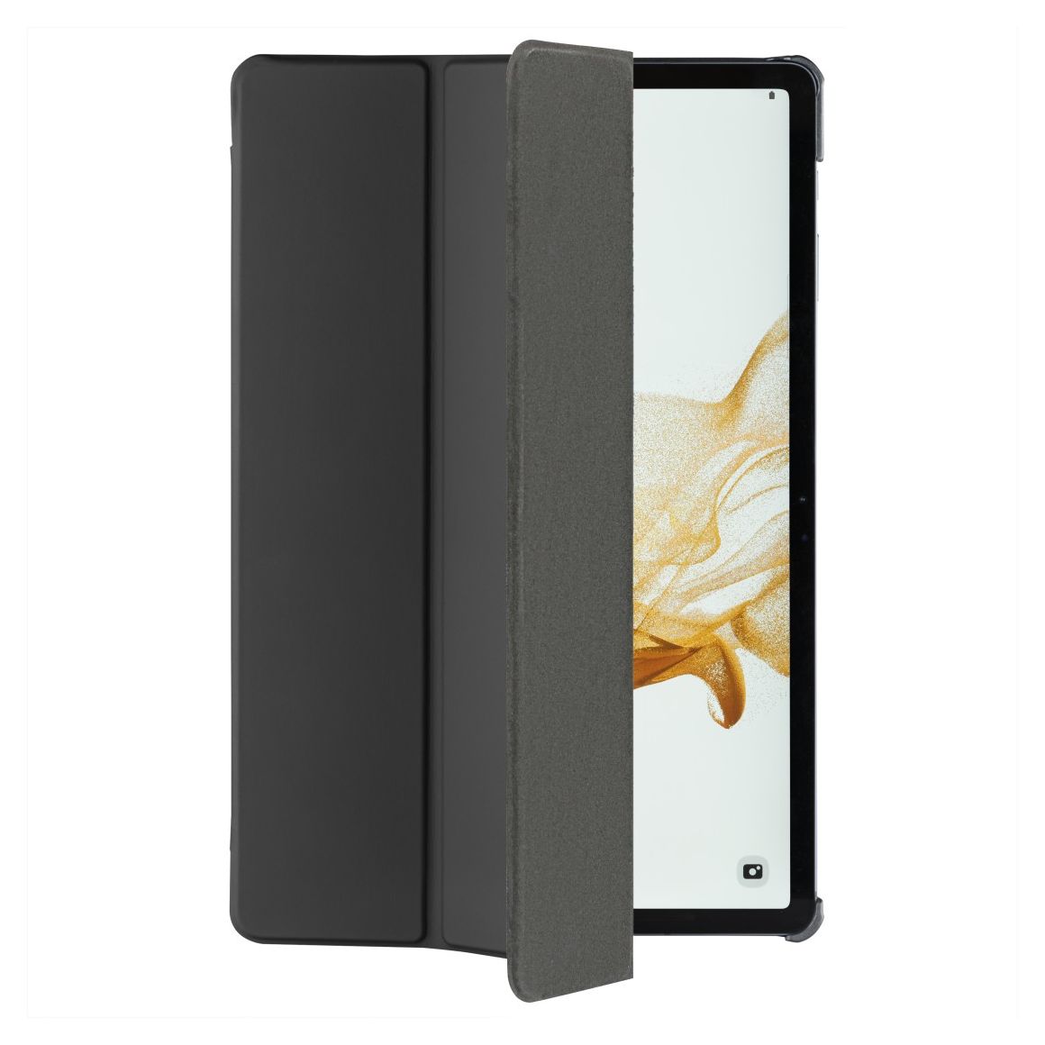 222006 Fold Folio aus Kunststoff für Samsung Galaxy Tab S9 FE+ bis 31,5 cm (12.4") mit Klappverschluss (Schwarz) 