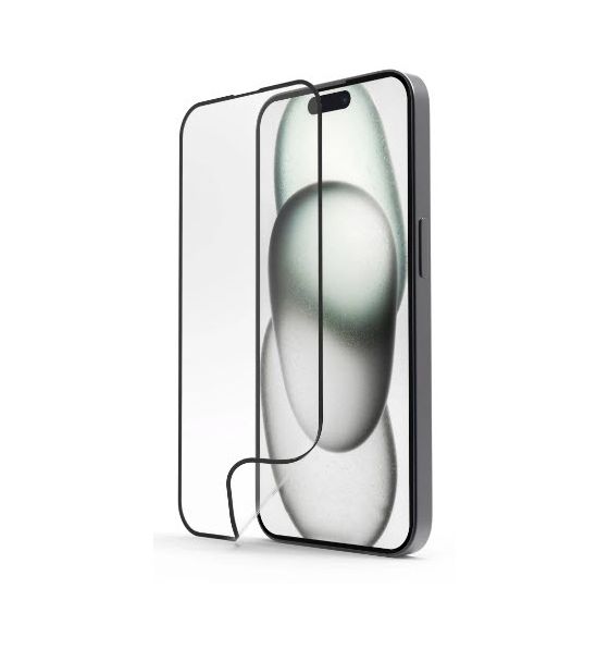 222735 Super Hybrid Klare Bildschirmschutzfolie Kunststoff 9H für  Apple iPhone 15 Fallbeständig, Schlagfest, Schlagfest, Kratzresistent, Splitterfrei, Schockresistent 