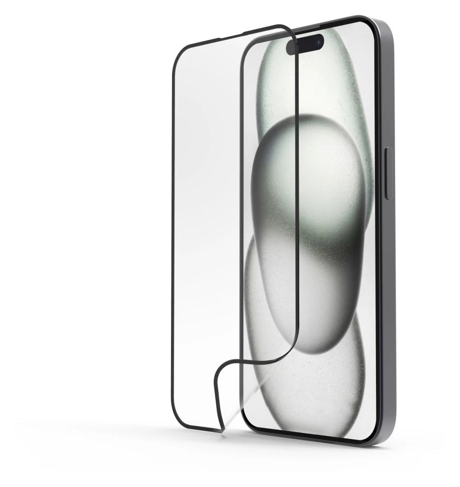 222789 Super Hybrid Klare Bildschirmschutzfolie Kunststoff 9H für  Apple iPhone 16 Schlagfest, Kratzresistent, Splitterfrei, Schockresistent 