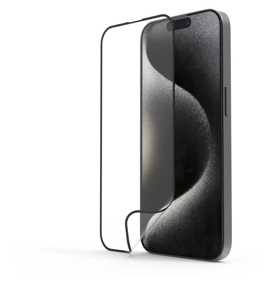222790 Super Hybrid Klare Bildschirmschutzfolie Kunststoff 9H für  Apple iPhone 16 Pro Schlagfest, Kratzresistent, Splitterfrei, Schockresistent 