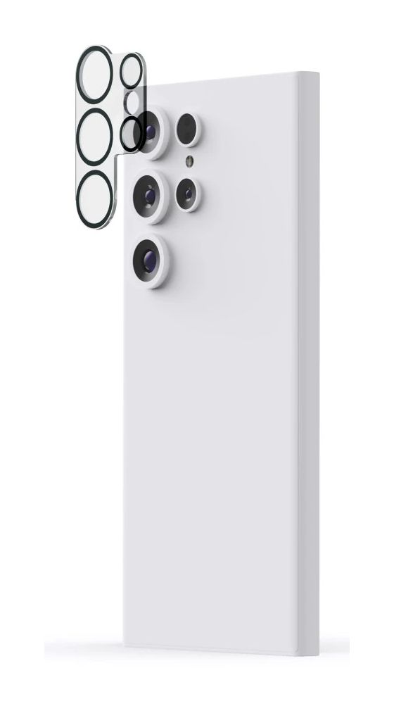 228525 Cam Protect Kameraobjektivschutz gehärtetes Glas 9H für  Samsung Galaxy S25 Ultra Fallbeständig, Schlagfest, Schlagfest, Kratzresistent, Splitterfrei, Stoßfest 