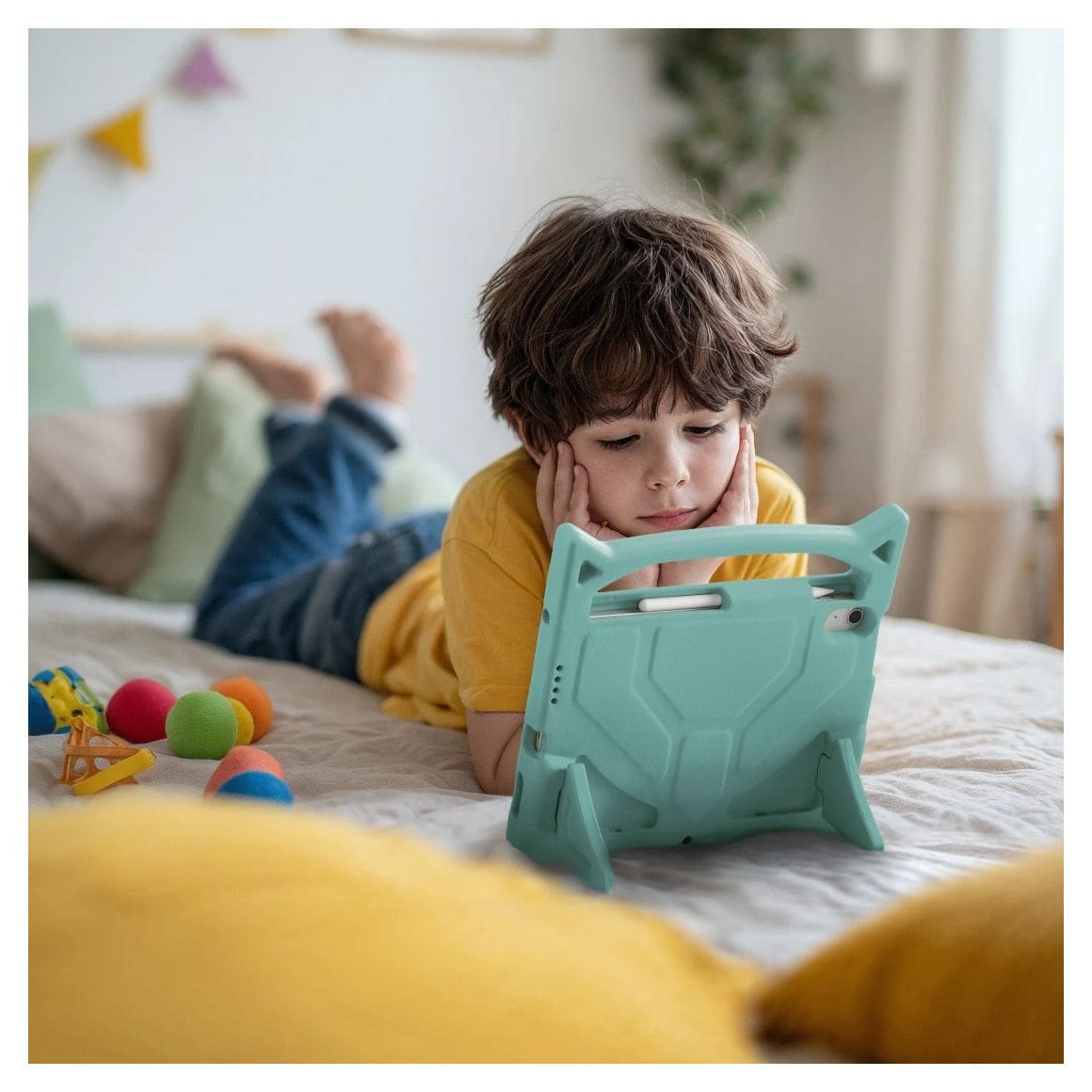 231049 Tablet-Hülle Kids Schutzhülle aus EVA (Äthylen-Vinylazetat), Polycarbonat (PC) für Apple iPad 11" (2025) / 10.9" (2022) bis 27,9 cm (11") Schockresistent, Schlagfest, Kratzresistent (Türkis) 