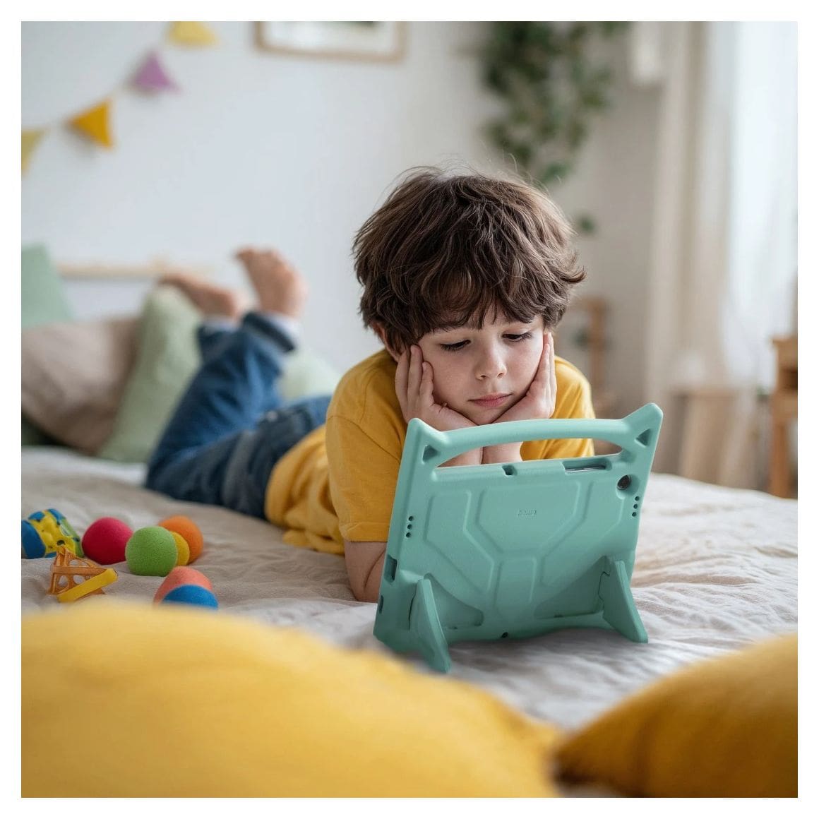 231050 Kids Schutzhülle aus EVA (Äthylen-Vinylazetat), Polycarbonat (PC) für Samsung Galaxy Tab A11+ 11" bis 27,9 cm (11") Kratzresistent, Schockresistent, Schlagfest (Türkis) 