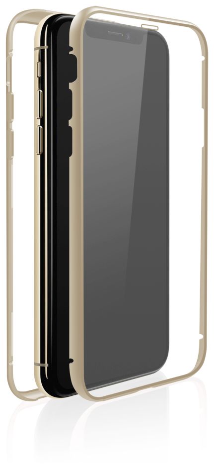 184775 360° Glass Cover für Apple Apple iPhone X/Xs (Gold, Transparent) 