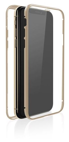 186917 360° Glass Cover für Samsung Galaxy S10 (Gold, Transparent) 