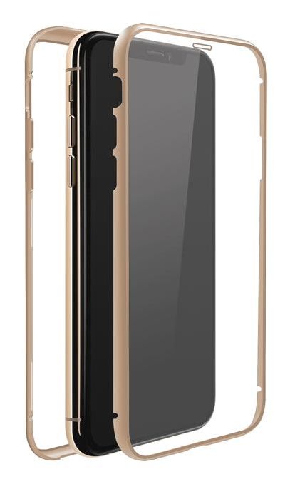 217049 360° Glass Cover für Apple iPhone 13 mini (Gold, Transparent) 
