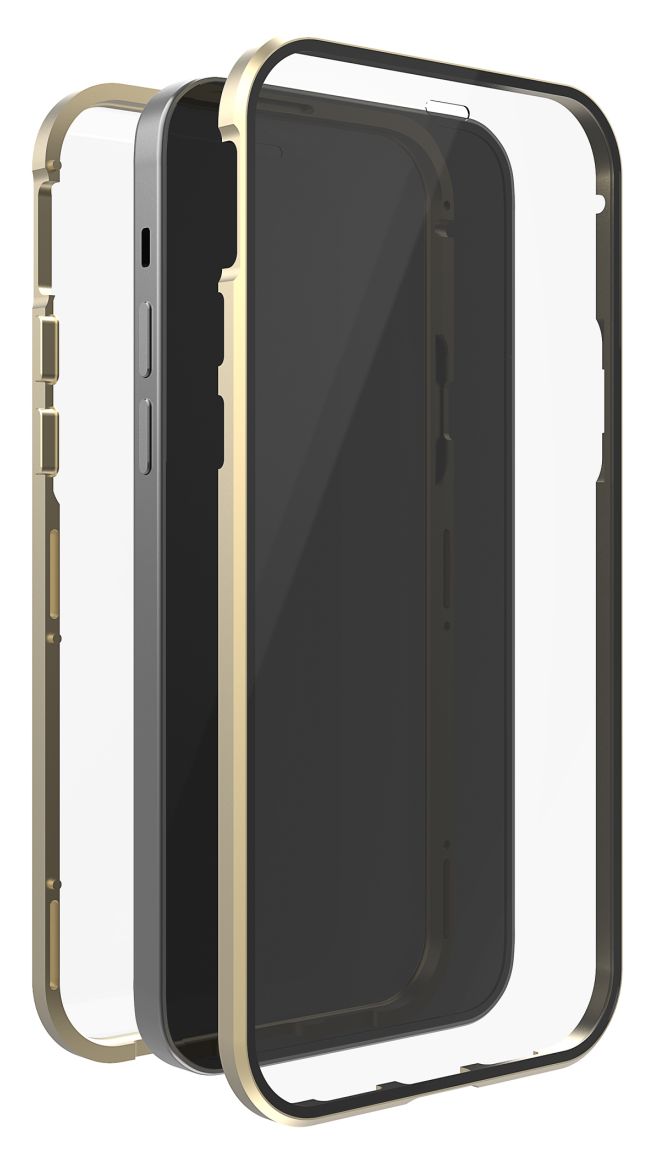 215198 360° Glass Cover für Apple iPhone 14 (Gold, Transparent) 