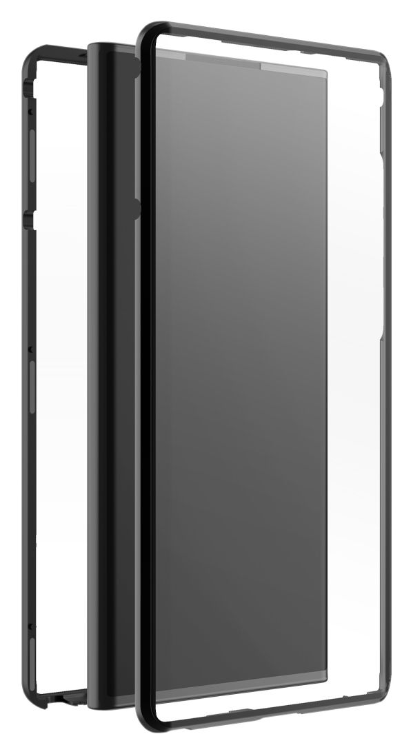 220402 360° Glass Cover für Samsung Galaxy S23 Ultra (Schwarz, Transparent) 