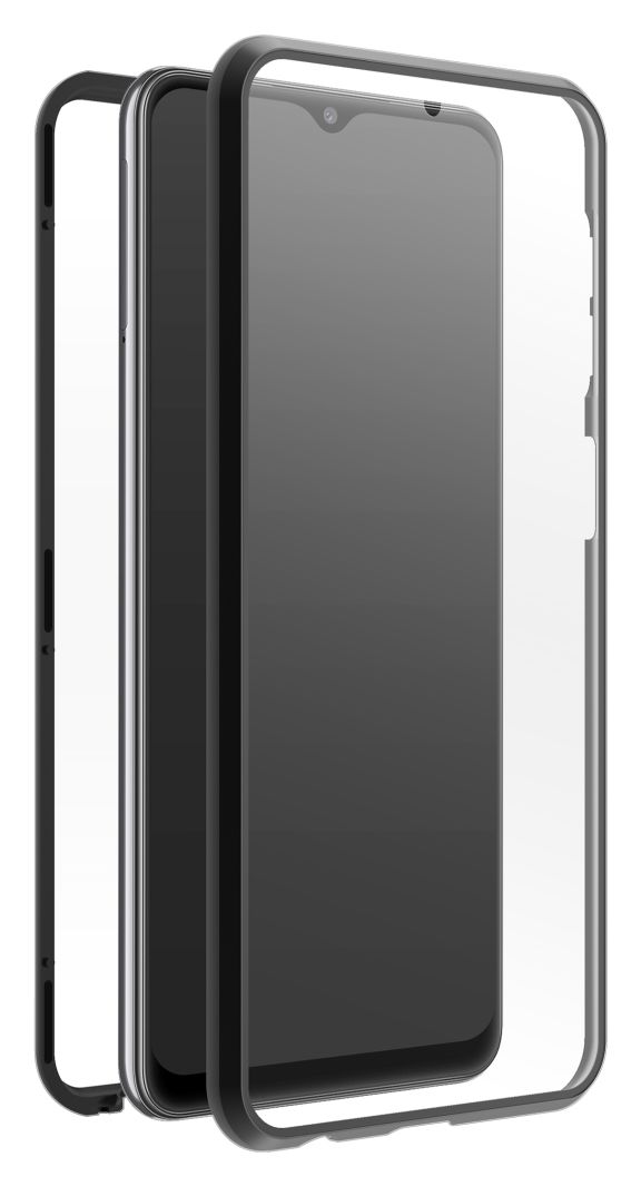 220523 360° Glass Cover für Samsung Galaxy A34 (Schwarz, Transparent) 