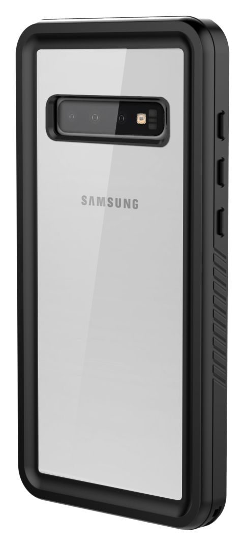 184723 360° Hero Cover für Samsung Samsung Galaxy S10 (Schwarz, Transparent) 