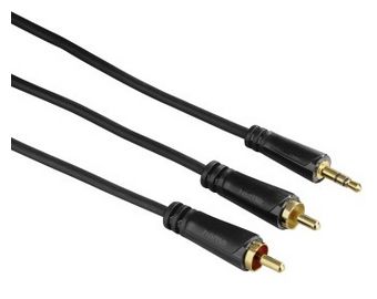 00122300 Audio-Kabel 3,5mm-Klinken-Stecker -2 Cinch-Stecker Stereo verg. 5m 