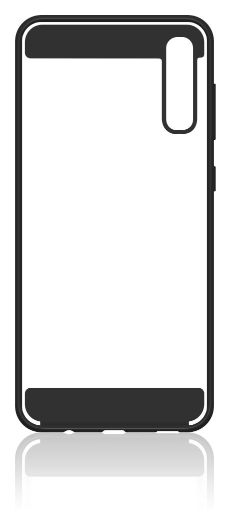 186801 Air Robust Cover für Samsung Samsung Galaxy A50 (Schwarz, Transparent) 