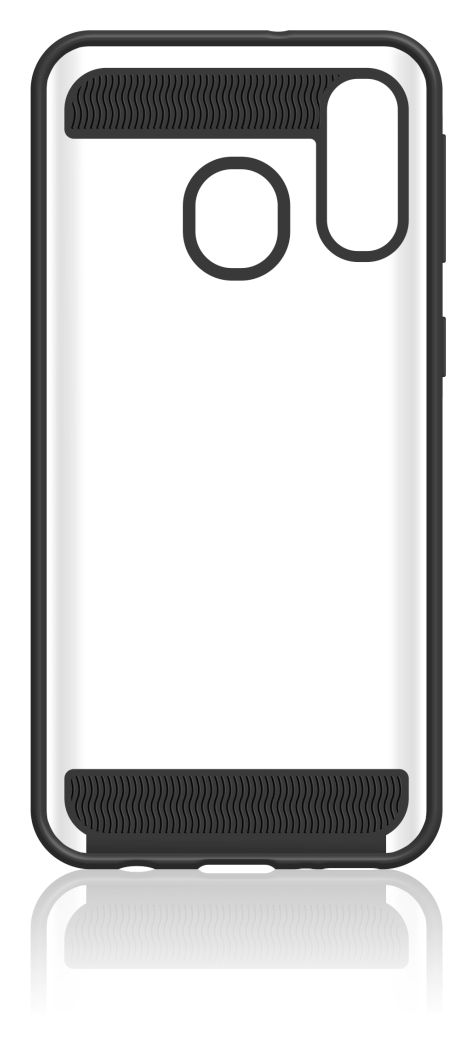186794  Air Robust Cover für Samsung Samsung Galaxy A20e (Schwarz, Transparent) 