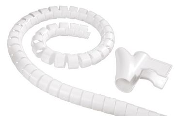 Cable Bundle Tube Easy Cover, 1.5 m, 30 mm, white 