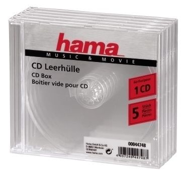 CD/CD-ROM sleeves, clear, 5 pack 