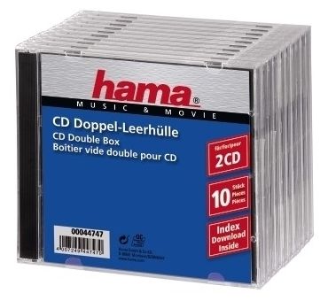 00044747 CD-Doppel-Leerhülle Standard 10er-Pack 