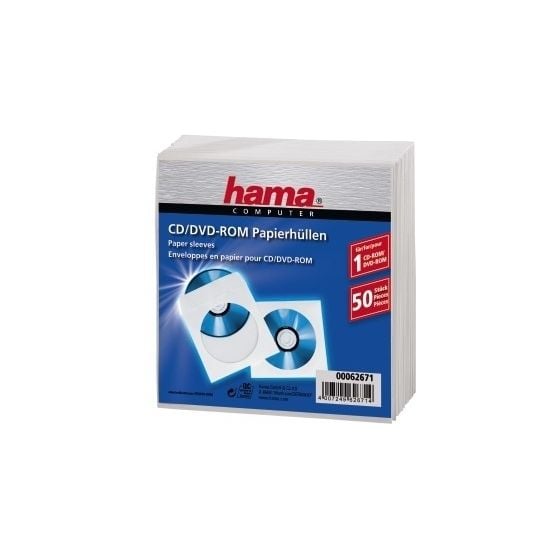 CD-ROM Paper Sleeves 50, White 