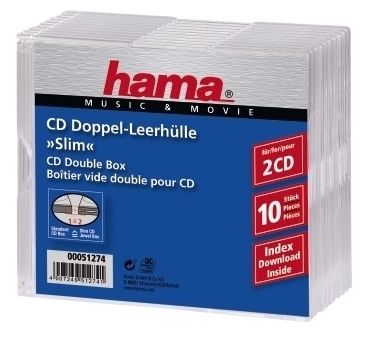 00051274 CD-Leerhülle Slim Double 10er-Pack 
