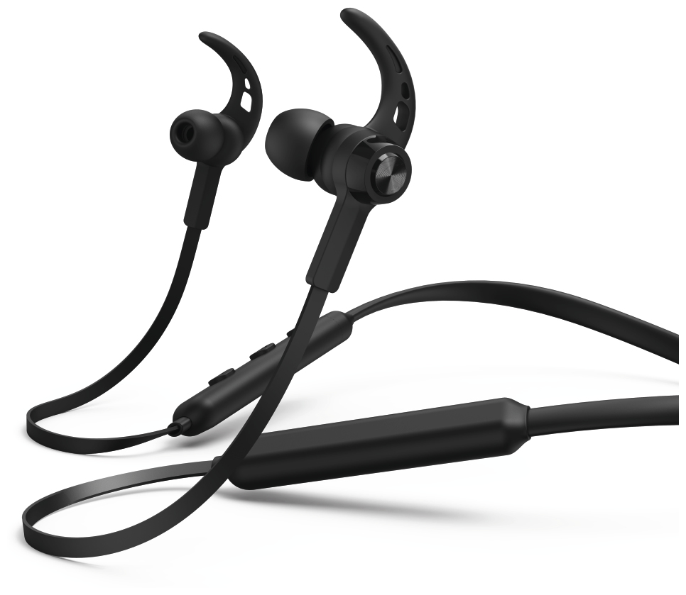 Bluetooth Technomarkt kabellos Connect In-Ear Kopfhörer expert (Schwarz) Hama von 184022 Neck