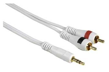 Connection Cable MP3 - Amplifier, 3.5mm Jack - 2 RCA (phono), 2m 