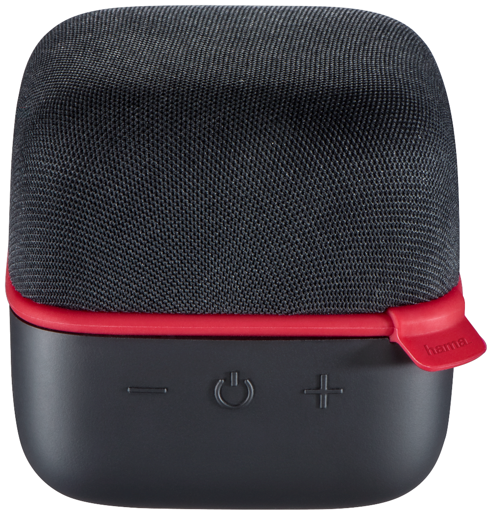173156 Cube Bluetooth Lautsprecher (Schwarz, Rot) 