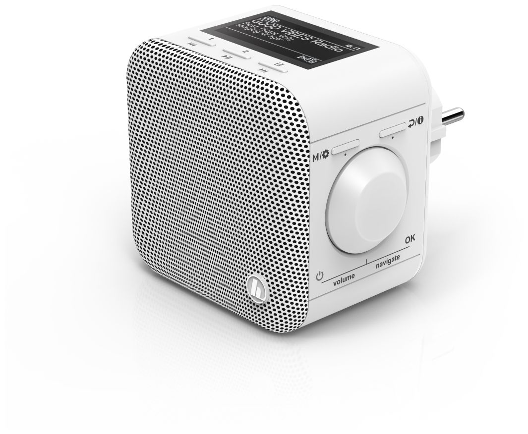 054240 DIR45BT Bluetooth DAB+ Radio (Weiß) 