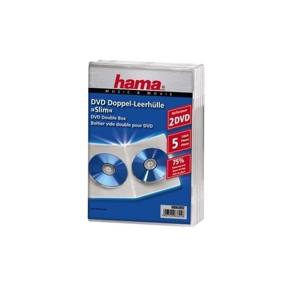Double DVD Jewel Case, Slim 5 , transparent 