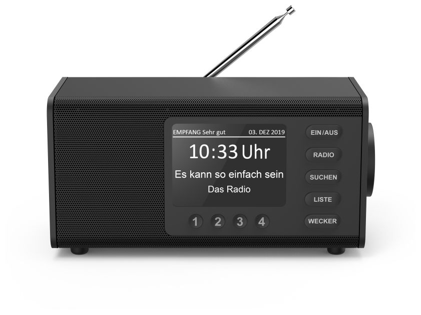 054897 DR1000DE DAB, DAB+, FM Radio (Schwarz) 