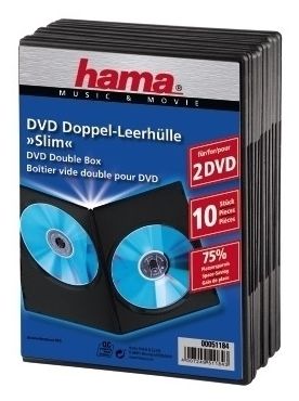 DVD Slim Double-Box 10, Black 