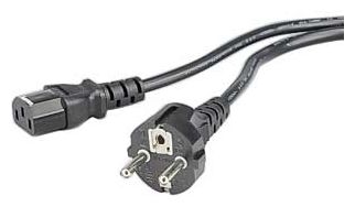 Universal Mains Cable, 2,5 m, Black 