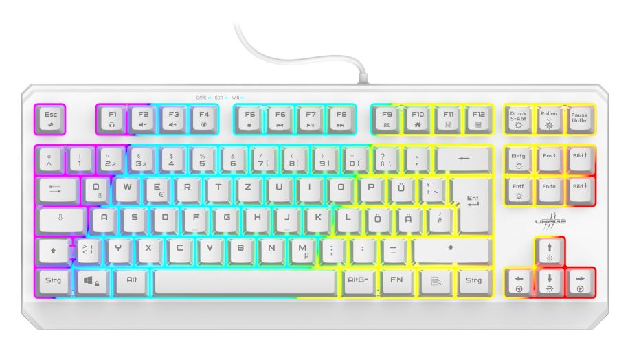 uRage Exodus 220 TKL RGB-LED Gaming Tastatur USB  (Weiß) 
