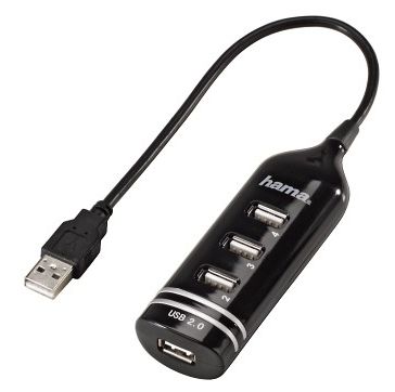 USB 2.0 Hub 1:4, black 