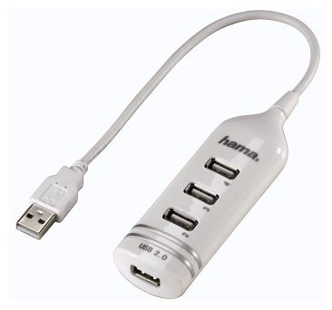 USB 2.0 Hub 1:4, white 