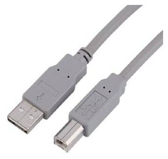 USB Connection Cable A-Plug - B-Plug, grey, 1.8 m 