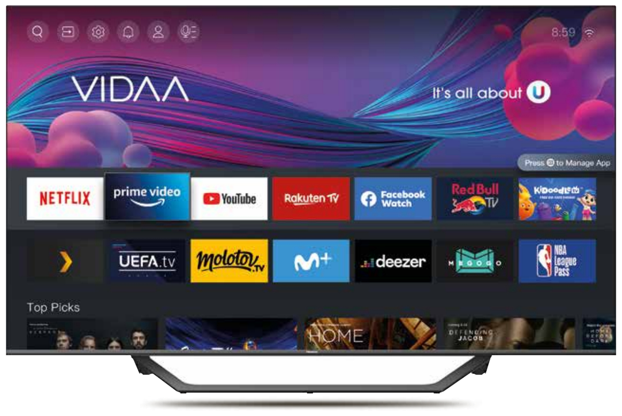 65A7HQ QLED Fernseher 165,1 cm (65 Zoll) EEK: G 4K Ultra HD (Schwarz) 