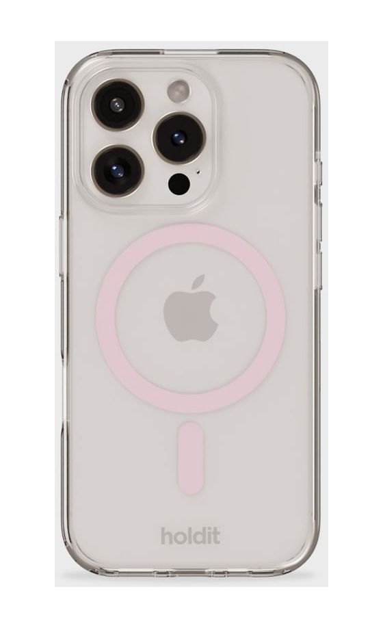 MagSafe Case Cover für Apple iPhone 16 Pro  (Pink, Transparent) 