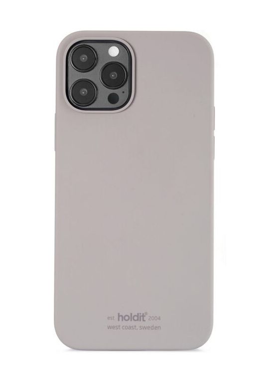 Silicone Case Cover für Apple iPhone 12 Pro  (Graubraun) 