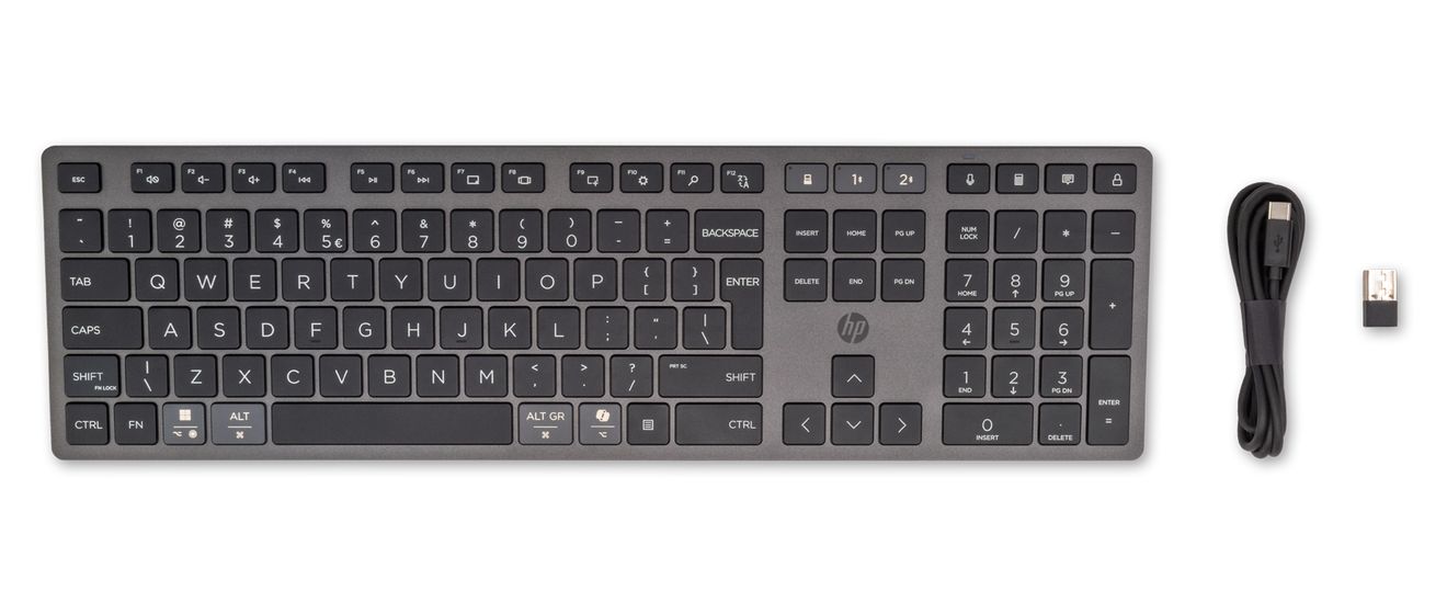 720 Heimbüro Tastatur USB + Bluetooth 2.4 GHz  (Schwarz) 