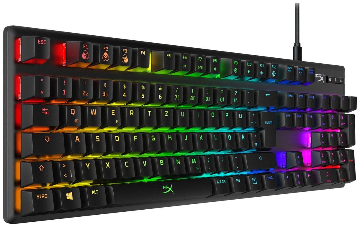 HyperX Alloy Origins (DE-Layout) RGB-LED Gaming Tastatur (Schwarz) 
