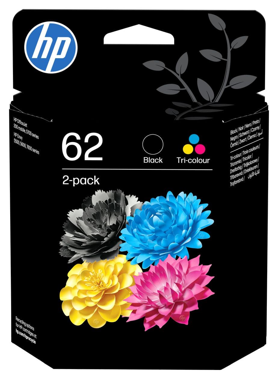 Nr.62 Druckerpatronen Schwarz/Cyan/Magenta/Gelb 200 Seiten 